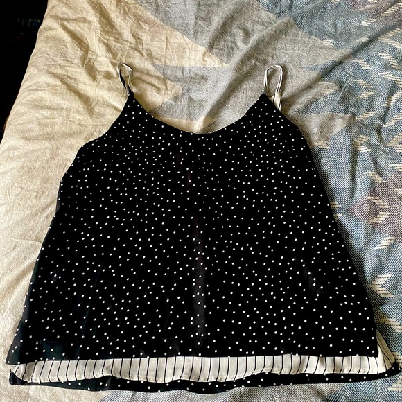 Black tape reversible tank top - Picture 1 of 2